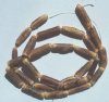 16 Inch Strand of 17x4mm Carved Sigid Tubes